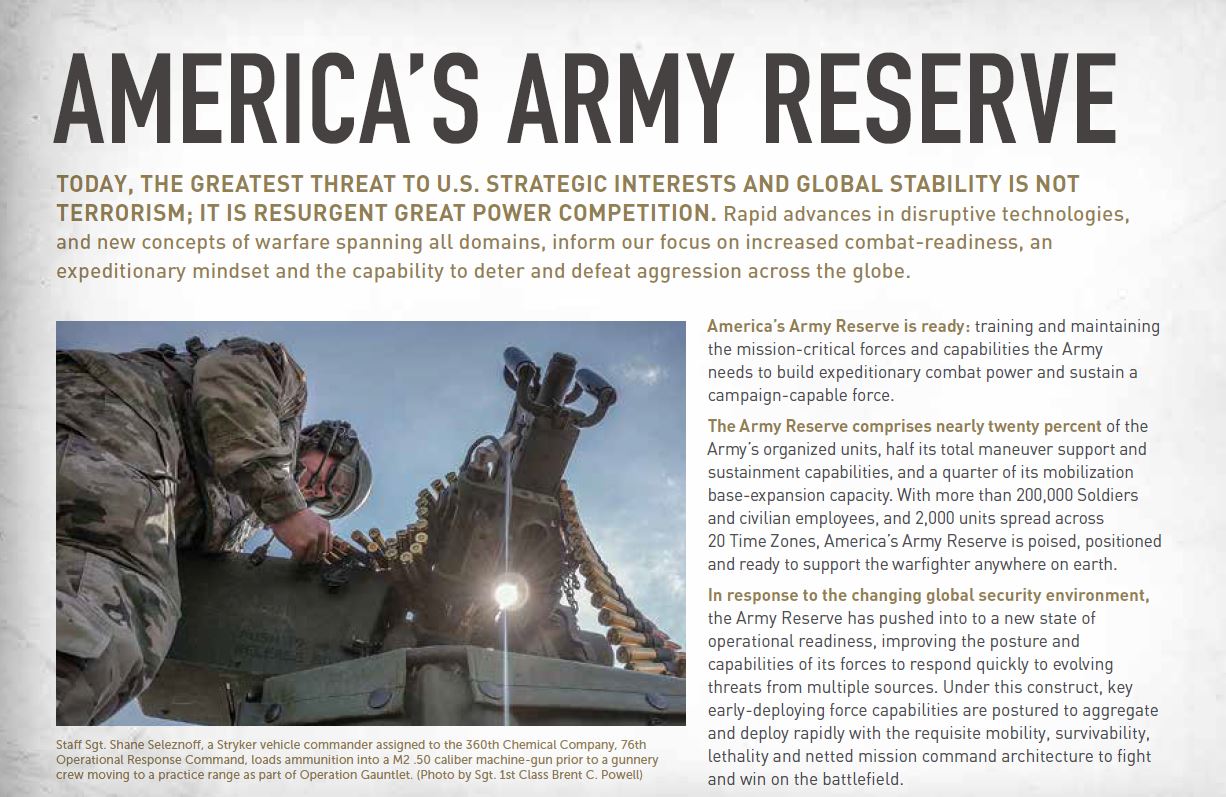 Army Reserve At A Glance intro Army Reserve At A Glance intro